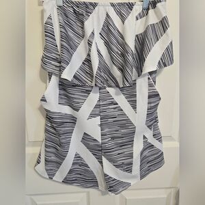 Polyester strapless romper, Ecowish geometric print shorts jumpsuit. $15 Firm.